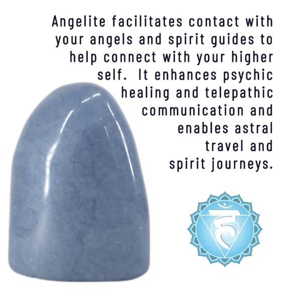 Angelite Freeform Crystal - Picture 3 of 4